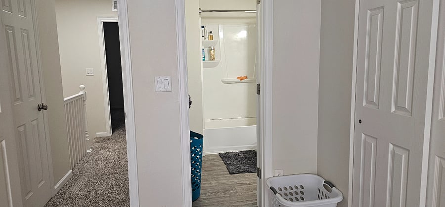 Main bedroom - view to bathroom/shower