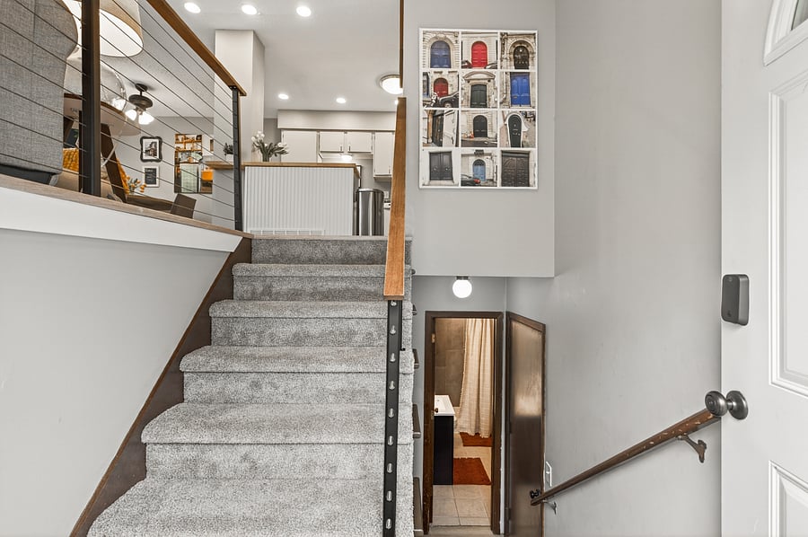 Open entryway to go upstairs or downstairs.