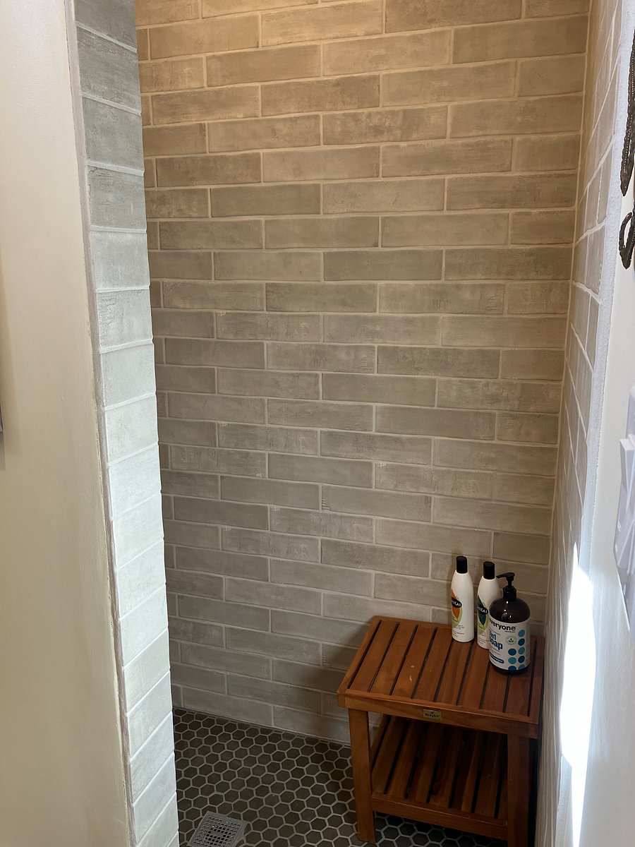 Walk-in shower.