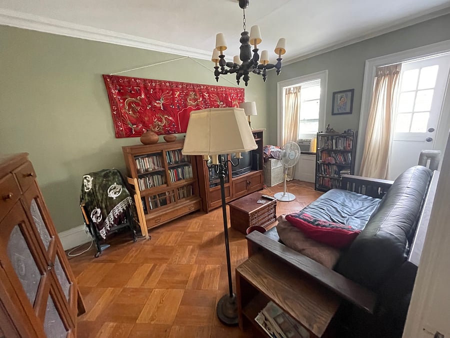 TV room or third bedroom with closet and  futon