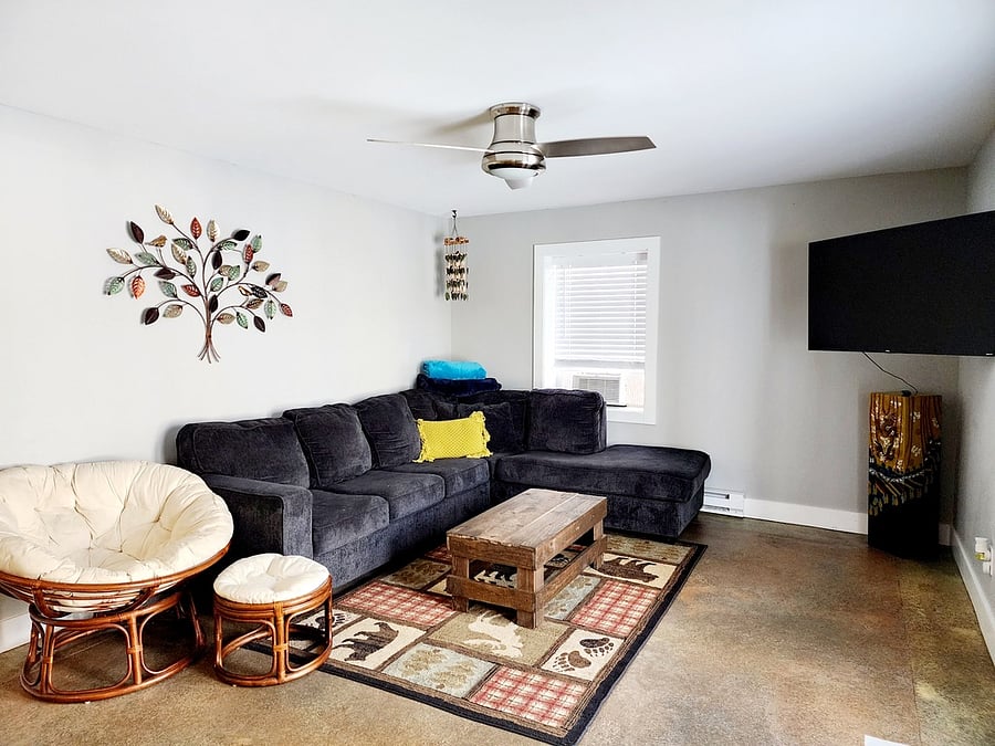 Downstairs living room
Sectional Sofa
65" Roku Smart TV