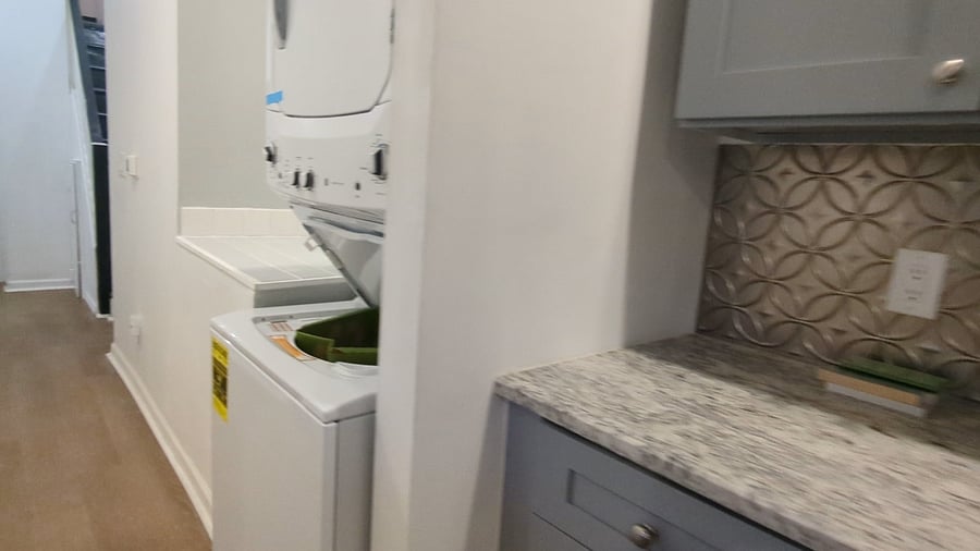 In-unit laundry for your convenience.