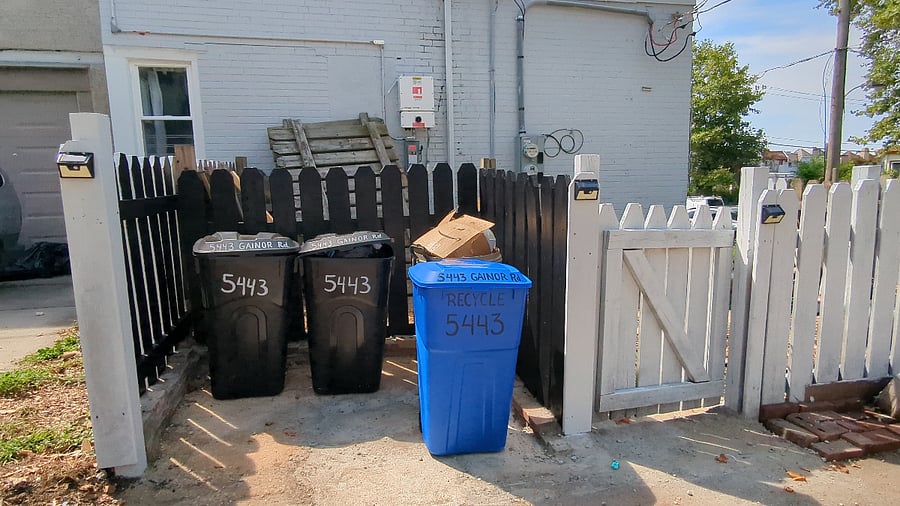 Your trash and recycling have a designated home here.