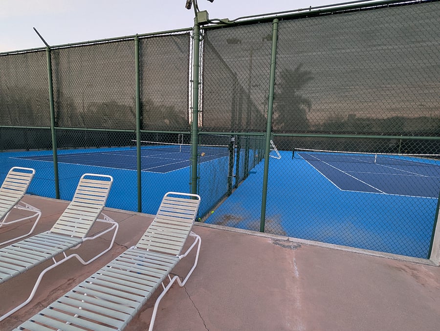 Tennis Courts, one is also used for Pickleball.