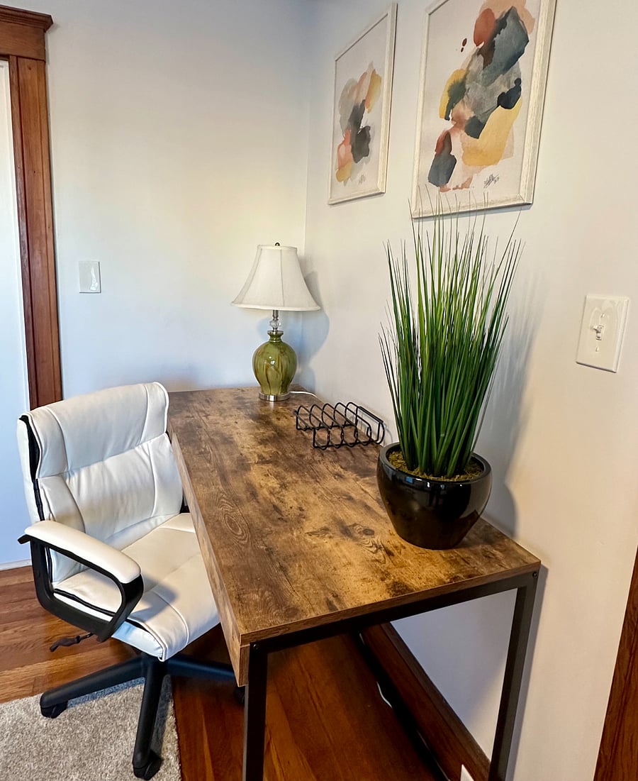 Dedicated work space ideal for remote workers or students seeking a quiet place to study