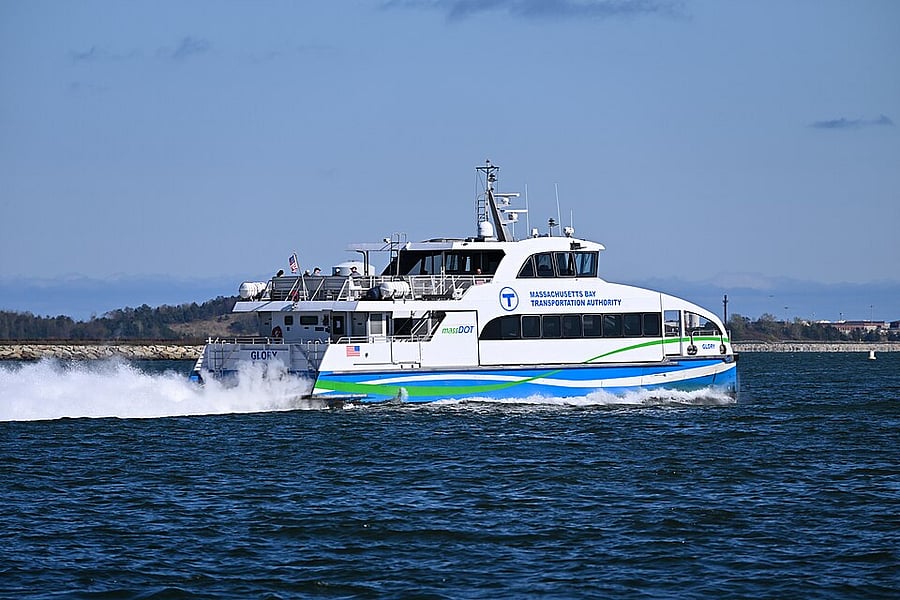 The MBTA ferry service provides water transit in Boston Harbor, connecting downtown with Quincy and other South Shore towns. A mix of MBTA and City Cruise boats offer scenic commutes, airport access and connections to islands with larger boats handling peak commuter times.
