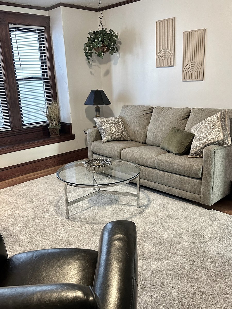 Tastefully furnished throughout with queen sleeper sofa in living space for extra guests or relaxation.