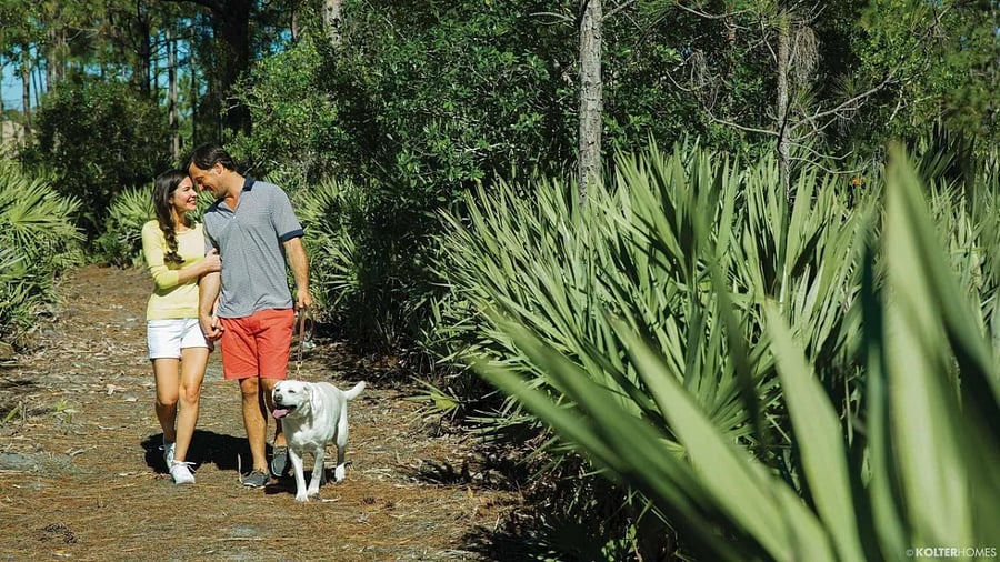 Walking trails throughout the community