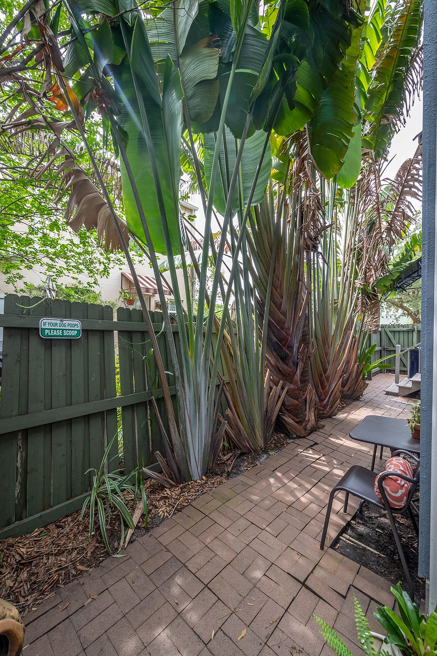 Walkway in private patio