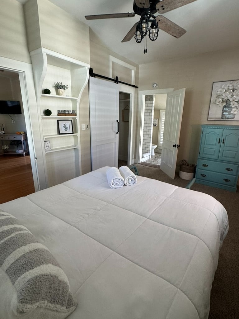 Bedroom view to bathroom entrance