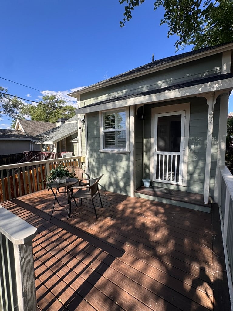 Unit A, private back deck