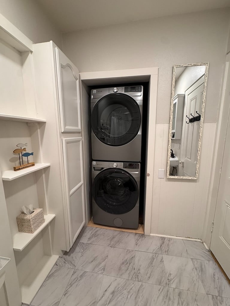 New full-size washer and dryer