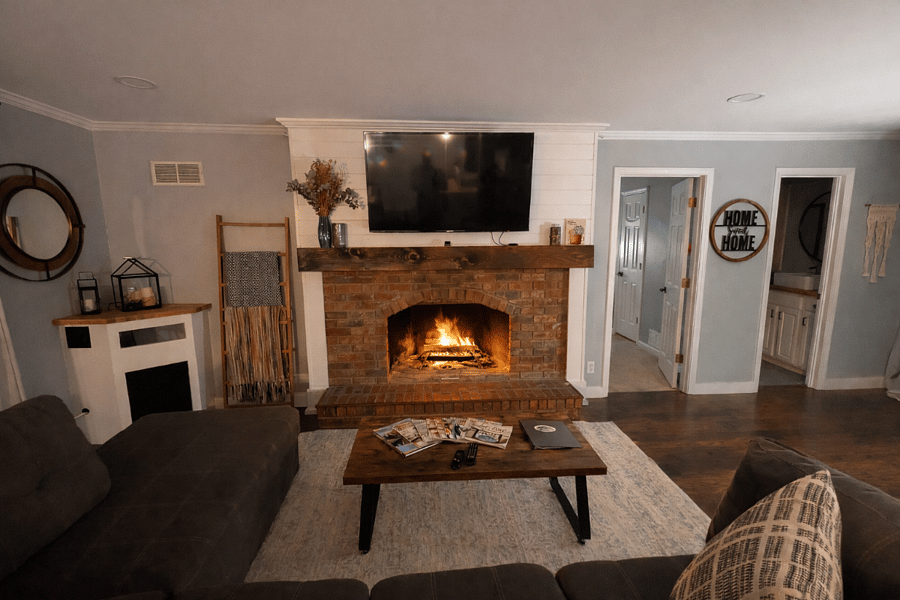Living Room Fireplace not for use.