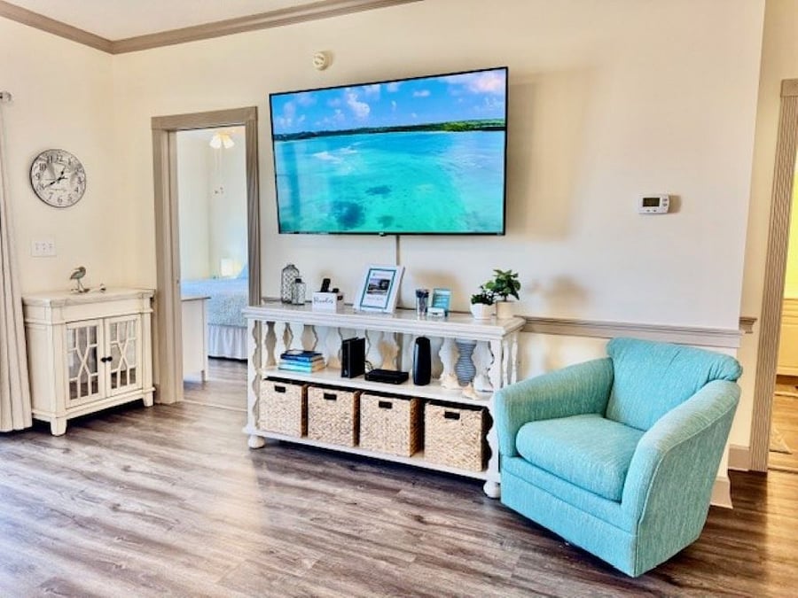 The 65" Smart TV also has cable, and the condo has fast and free WIFI.
