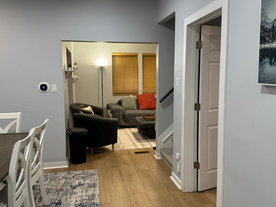 Living room to dining room