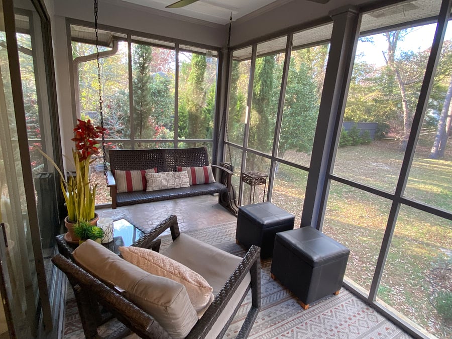 Screened Porch (off Living Room, overlooking Backyard)