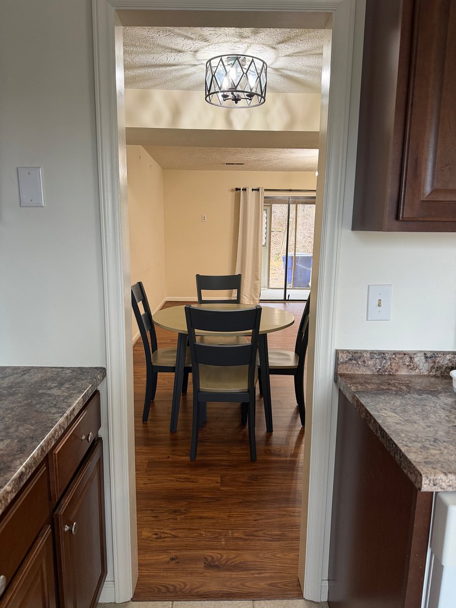 Dining area just outside kitchen