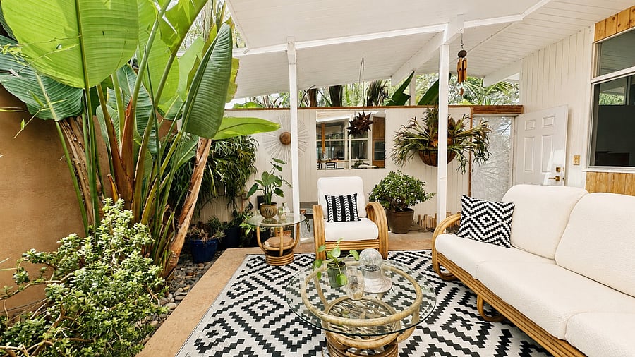 An ideal space for reading, yoga, or quiet conversation.