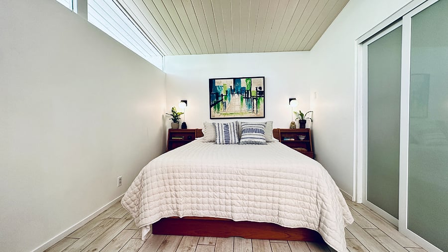 Natural light fills this peaceful and comfortable retreat.