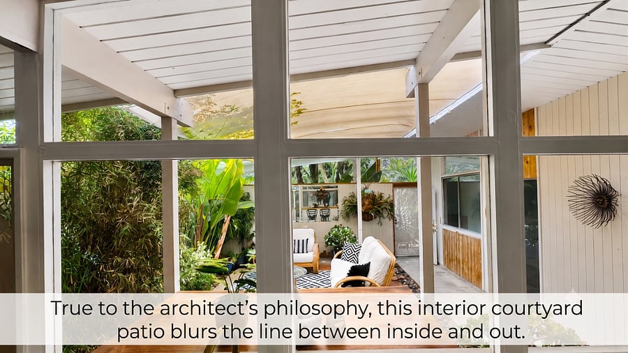 A room with a view. Seamless inside- outside design.