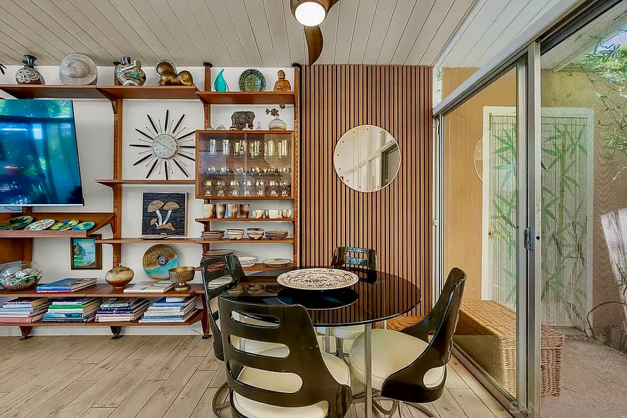 Gather around the dining table for meals, games, or conversation.