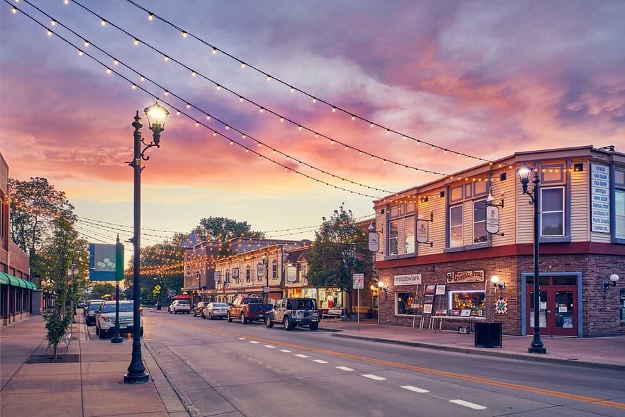 Downtown Parker in the evening