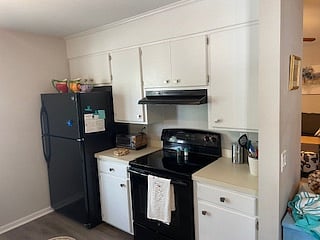 Kitchen.  The kitchen includes stove/oven, refrigerator, dishwasher, microwave and coffee maker.