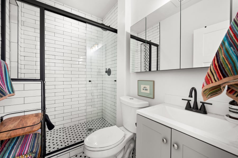 Bathroom with walk in shower