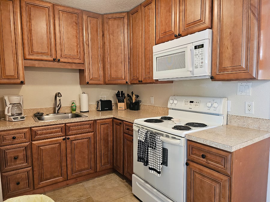 Large fully equipped kitchen
