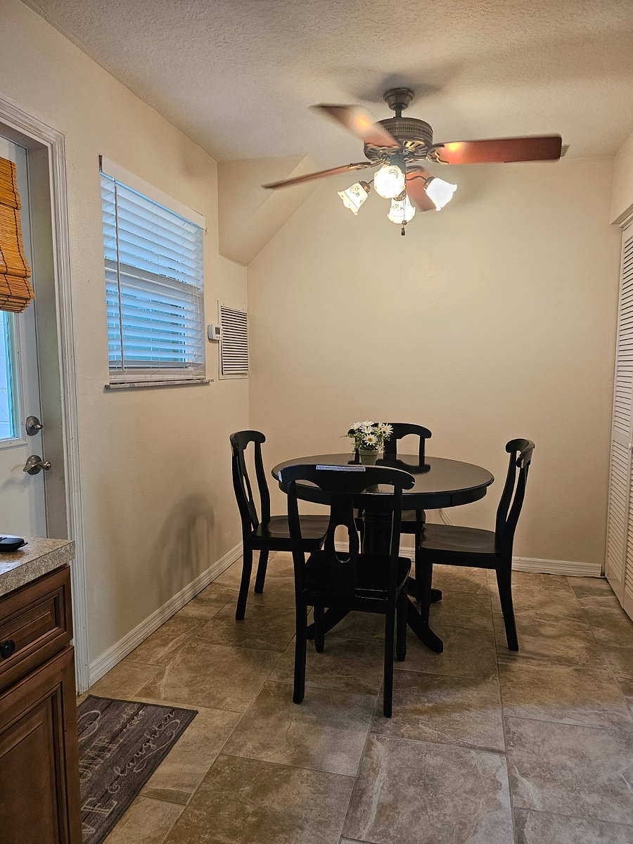 Dining table with seating for four