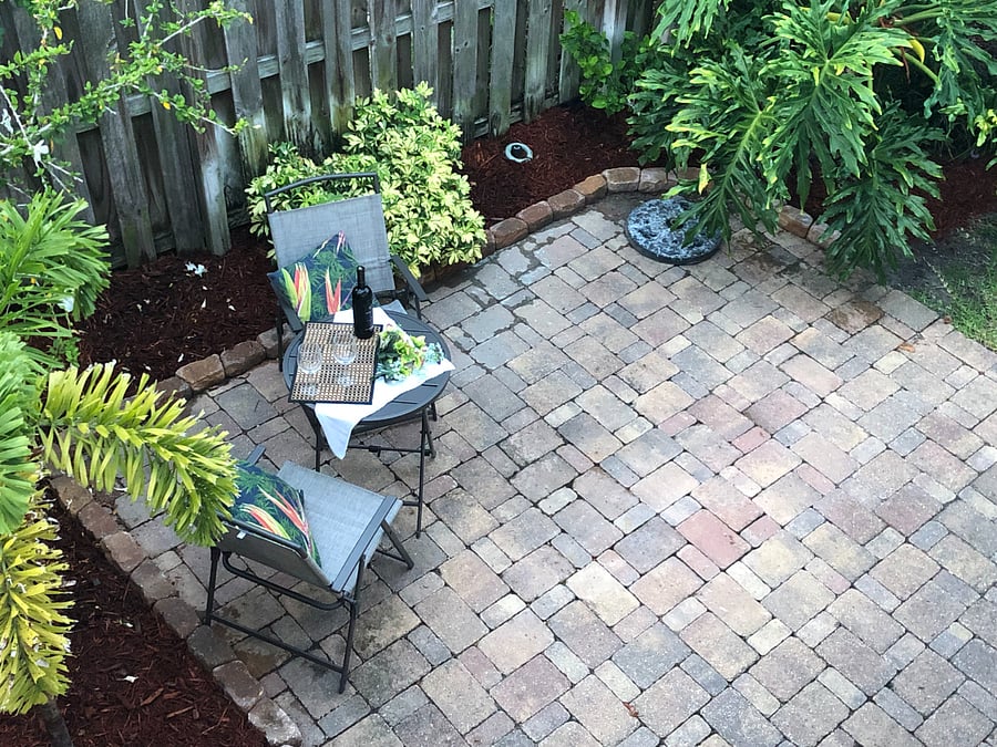 private back yard.