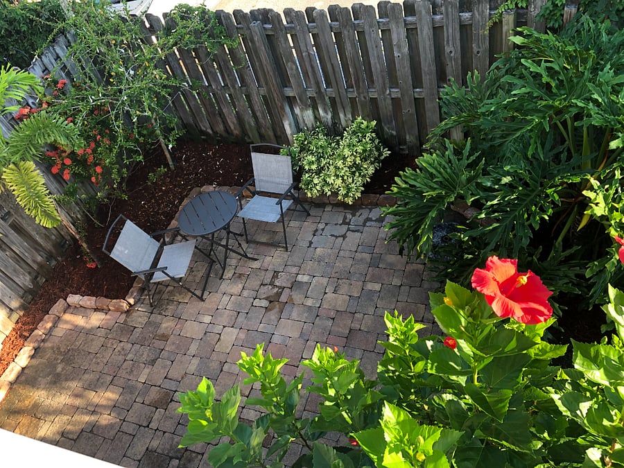 private back yard.