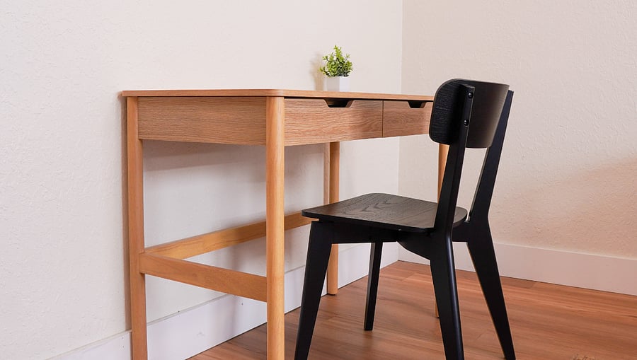 desk in primary bedroom