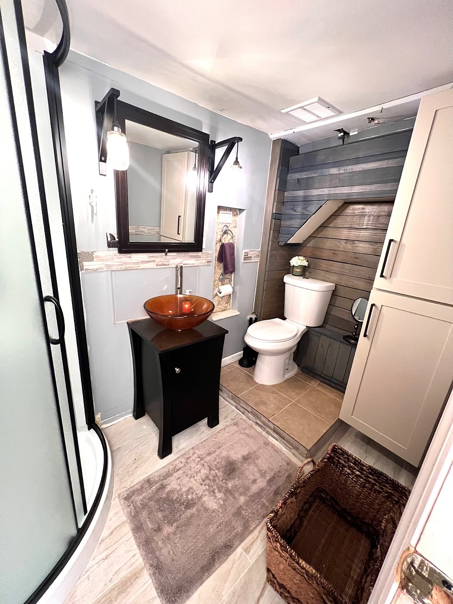 Updated bathroom with stand up shower. 