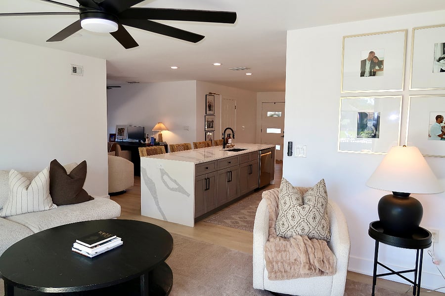Living Room/Kitchen/Office Area