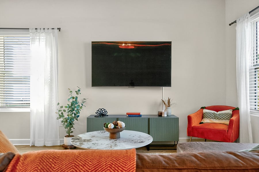 Whether youre streaming your favorite shows or enjoying a morning coffee, this inviting space brings everyone together.