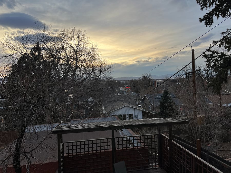 View from large balcony