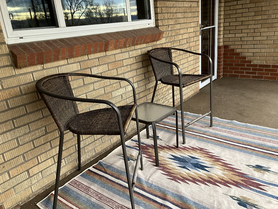 Balcony is right off the kitchen