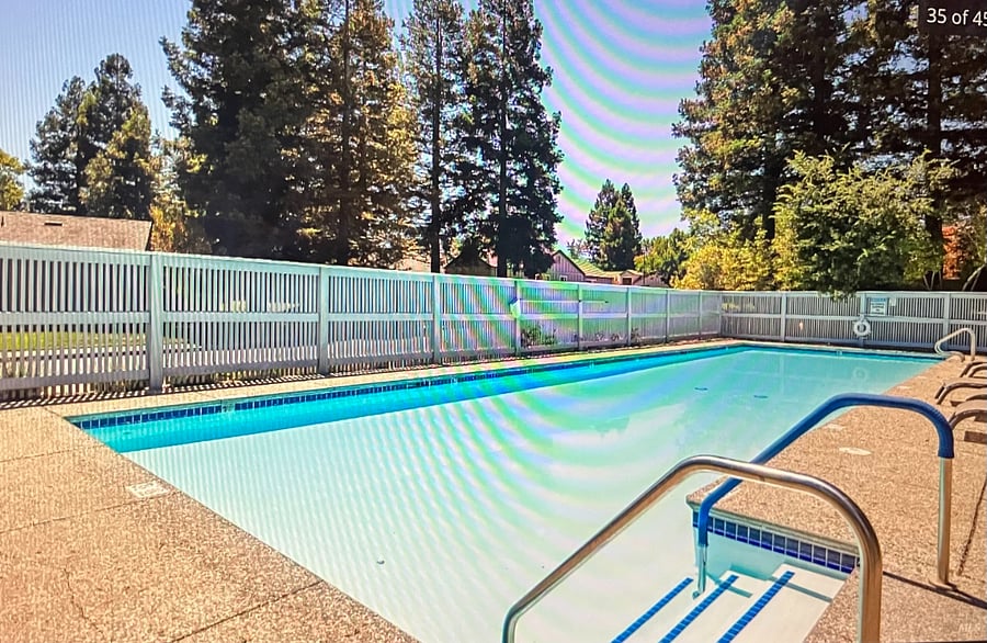 one of 2 pools in the complex an easy walk from the house, and locked for security