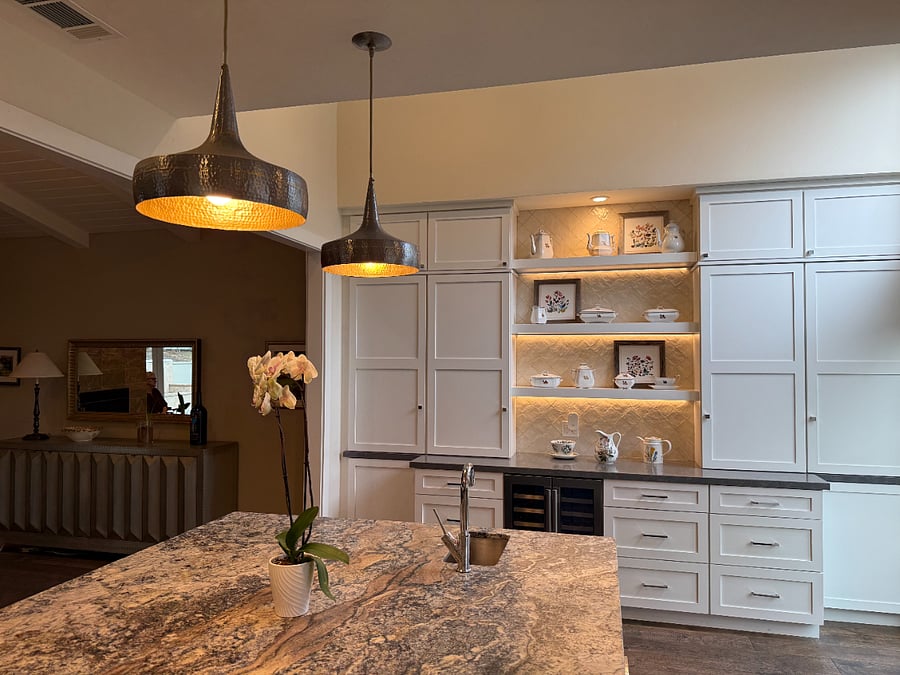 custom cabinetry provides ample storage