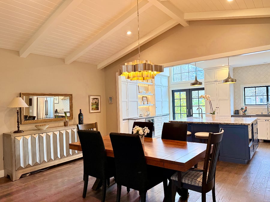 the kitchen and dining are conveniently located for socializing