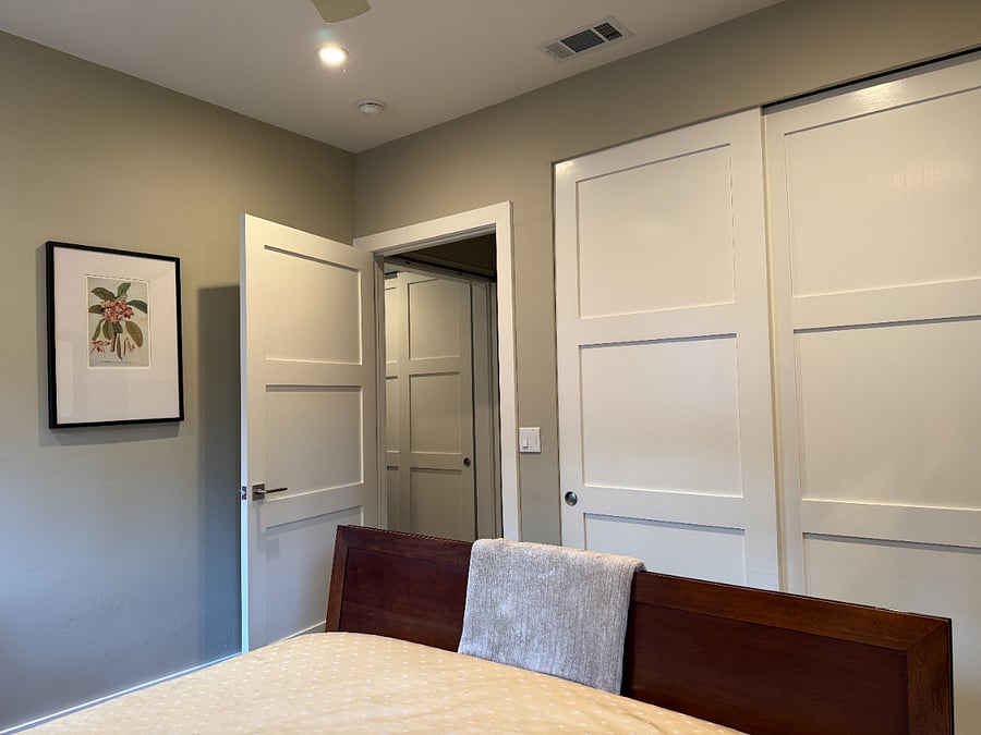 the 2nd bedroom has double closets for plenty of storage