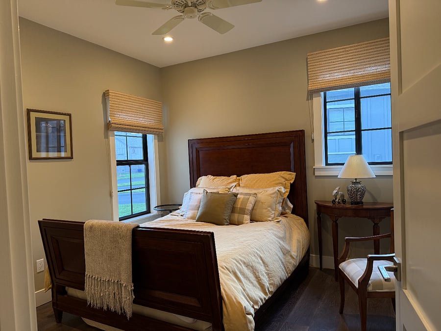 the 2nd bedroom is light and bright