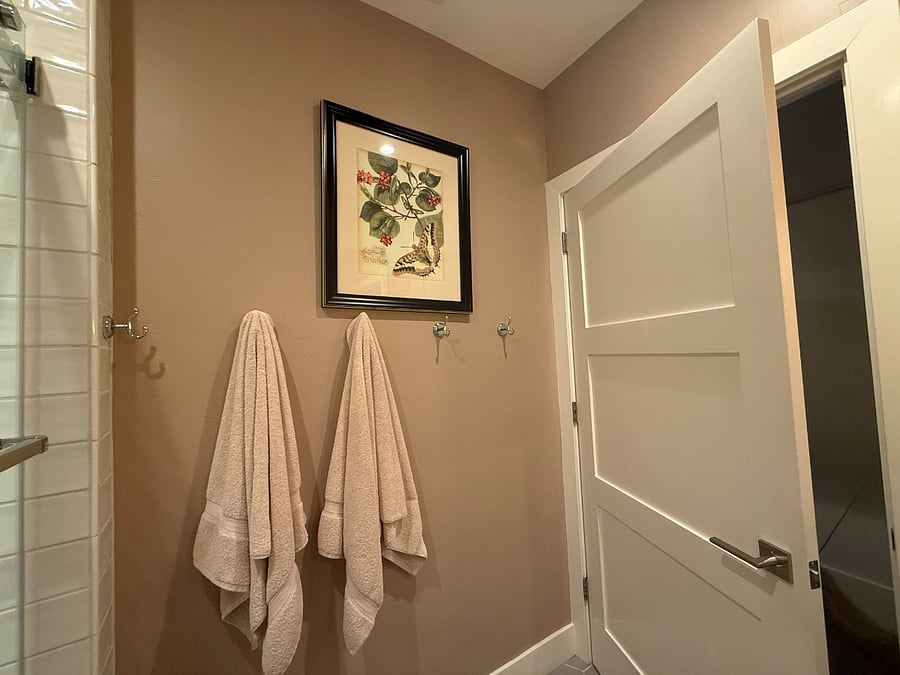 convenient towel hooks in the 2nd bathroom