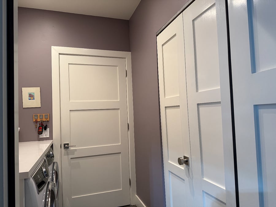 plenty of storage in laundry room