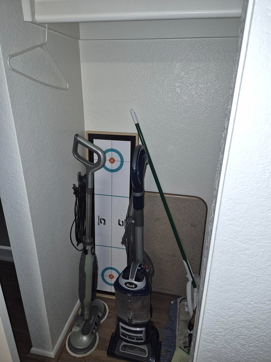 vacuum, swiper, broom, and games provided