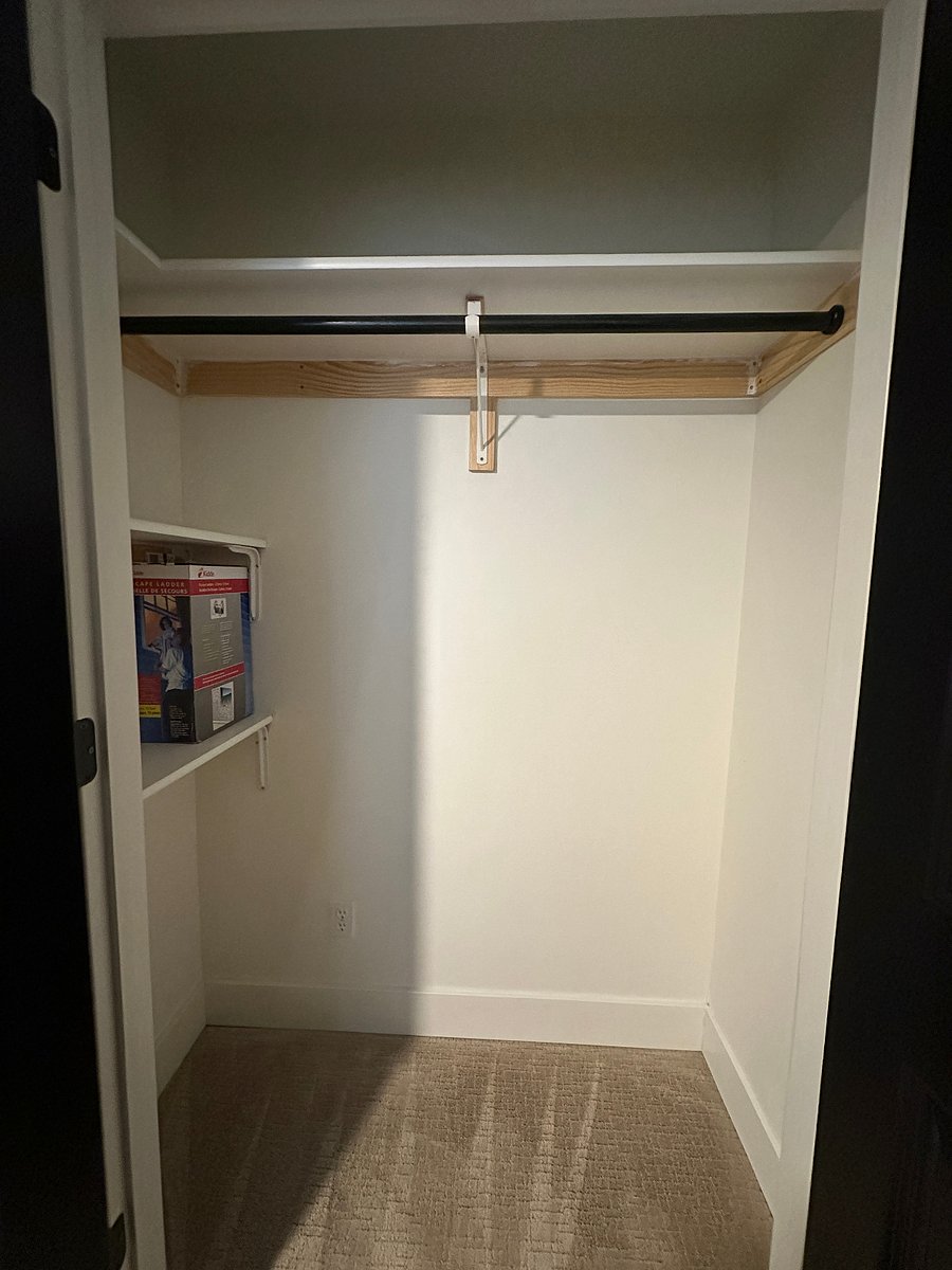 Close up of your closet (and provided emergency exit ladder)