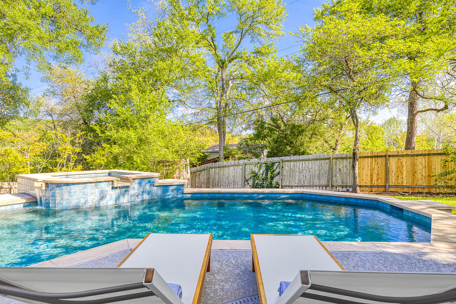 Start your day with a morning swim or unwind to the soothing sounds of wateryour backyard retreat is calling.