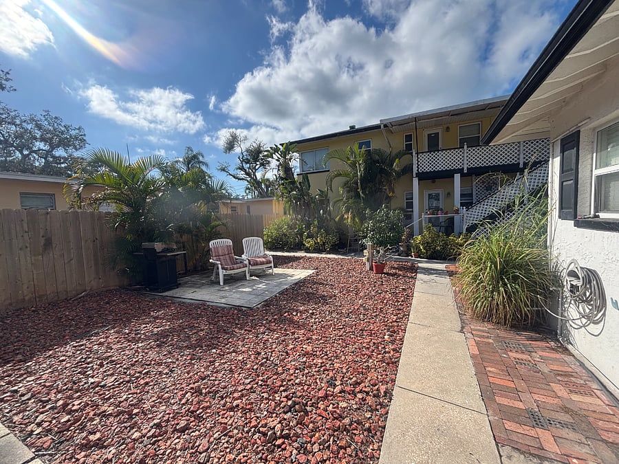 Patio and BBQ area