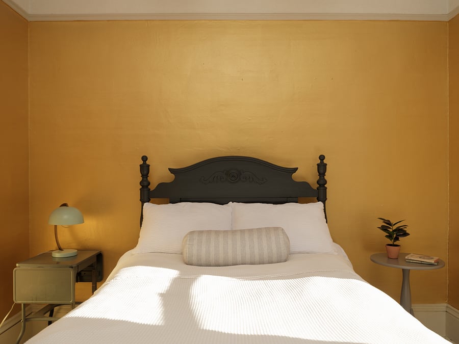 Bedroom with full/double sized bed. Southern exposure/ garden view